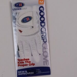 U.S. Kids Golf GoodGrip Glove White Youth Medium Right Hand Golfer NWT